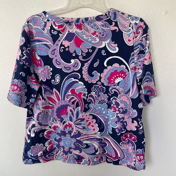 Talbots Size XL Paisley T-Shirt - Picture 6 of 8